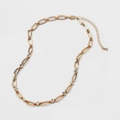 Channel And Station Chain Necklace - A New Day™ Gold 6 Channel And Station Chain Necklace - A New Day™ Gold -A New Day Shop GUEST 880b8e0e 0b89 4aed bb21 879d6b23c62a