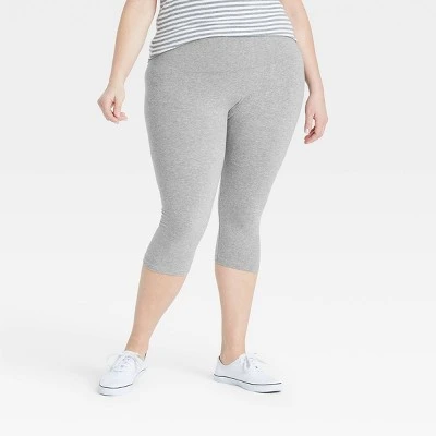Women's High-Waist Cotton Blend Seamless Capri Leggings - A New Day™ 2 Women's High-Waist Cotton Blend Seamless Capri Leggings - A New Day™ - Image 2