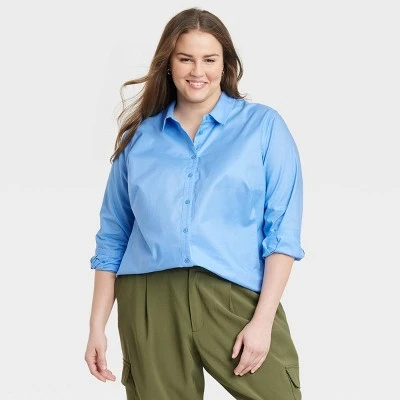 Women's Long Sleeve Oxford Button-Down Shirt - A New Day™ 3 Women's Long Sleeve Oxford Button-Down Shirt - A New Day™ - Image 3