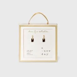 14K Gold Plated Cubic Zirconia Huggie Hoop Earrings - A New Day™ -A New Day Shop GUEST 89a16073 fe90 459a 9360 7adcfa640c97