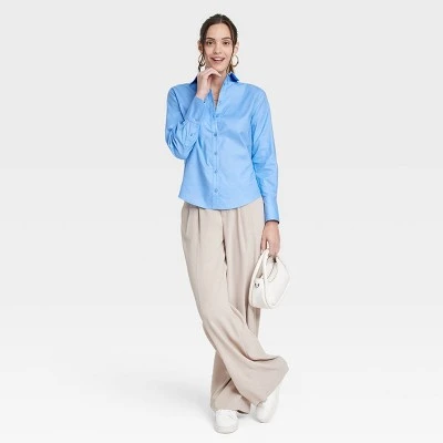 Women's Long Sleeve Oxford Button-Down Shirt - A New Day™ 2 Women's Long Sleeve Oxford Button-Down Shirt - A New Day™ - Image 2