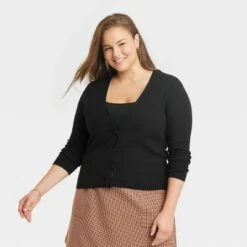 Women's Fine Gauge Ribbed Cardigan - A New Day™ -A New Day Shop GUEST 8a8f95e3 1487 4473 807a c4bf73bb33bb