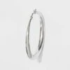 Silver Plated Graduated Hoop Earrings 50mm - A New Day™ Silver