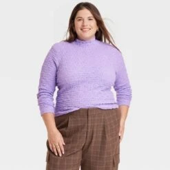 Women's Long Sleeve Slim Fit Mock Turtleneck T-Shirt - A New Day™ -A New Day Shop GUEST 9073e17e 3faa 45c5 b299 9e543625c797