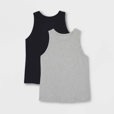 Women's Slim Fit Ribbed 2pk Bundle Tank Top - A New Day™ 4 Women's Slim Fit Ribbed 2pk Bundle Tank Top - A New Day™ - Image 4