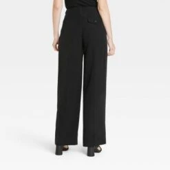 Women's High-Rise Relaxed Fit Full Length Baggy Wide Leg Trousers - A New Day™