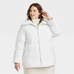 Women's Mid Length Relaxed Puffer Jacket - A New Day™ -A New Day Shop GUEST 993b5f09 ed57 4fc5 8ad2 23763f85bbd5