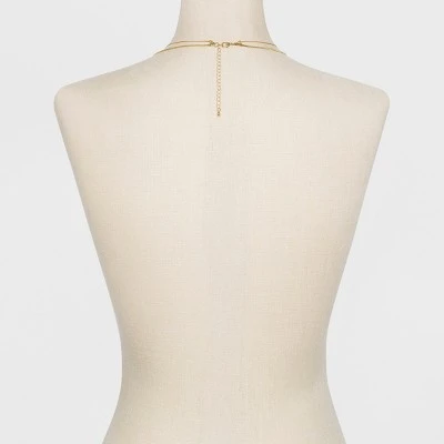 Short And Long Layered Pendant Necklace - A New Day™ Gold 2 Short And Long Layered Pendant Necklace - A New Day™ Gold - Image 2