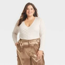 Women's Long Sleeve Ruched Slim Fit Bodysuit - A New Day™ 11 Women's Long Sleeve Ruched Slim Fit Bodysuit - A New Day™ -A New Day Shop GUEST 9e5af9e2 1808 4e93 baac 373b181a715e