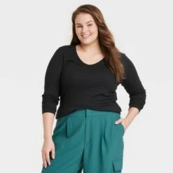 Women's Long Sleeve V-Neck T-Shirt - A New Day™ -A New Day Shop GUEST a019eea4 ab75 4d16 9f8e c792f4a0e161