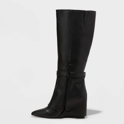 Women's Tall Novie Dress Boots - A New Day™ Black 1 Women's Tall Novie Dress Boots - A New Day™ Black