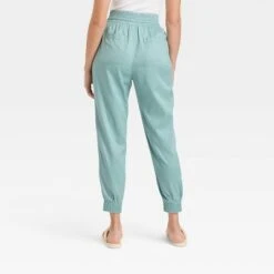 Women's High-Rise Woven Ankle Jogger Pants - A New Day™