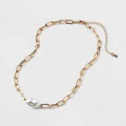 Baroque Pearl Pendant Necklace - A New Day™ Gold 6 Baroque Pearl Pendant Necklace - A New Day™ Gold -A New Day Shop GUEST a59d6447 a860 4529 b1b5 ba10cfd4c19d