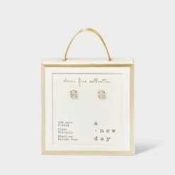 14K Gold Plated Cubic Zirconia Stud Earrings - A New Day™ Gold 5 14K Gold Plated Cubic Zirconia Stud Earrings - A New Day™ Gold -A New Day Shop GUEST a6cdb9b8 2403 4dca ac2c 9dd5a105e002