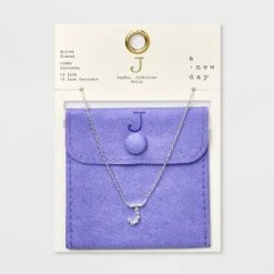 Silver Plated Cubic Zirconia Initial Pendant Necklace - A New Day™ Silver -A New Day Shop GUEST a6f31160 4ed6 486e b5d1 5246ad840fc4