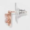 Rose Gold Over Sterling Silver Halo Cubic Zirconia Stud Fine Jewelry Earrings - A New Day™ Rose Gold/Clear