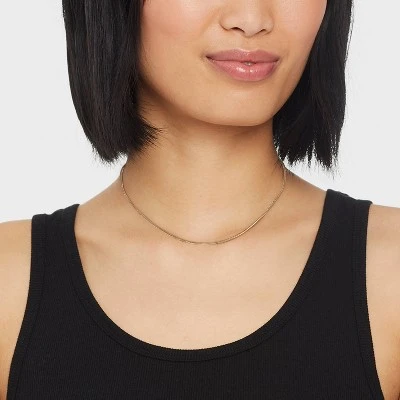 14K Gold Plated Herringbone Chain Necklace - A New Day™ 1 14K Gold Plated Herringbone Chain Necklace - A New Day™