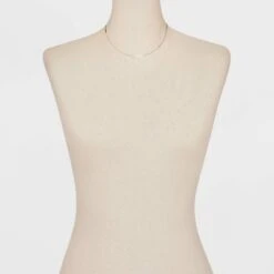 Sterling Silver Herringbone Chain Necklace - A New Day™ Silver