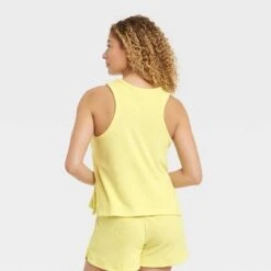 Women's Terry Tank Top - A New Day™ Yellow
