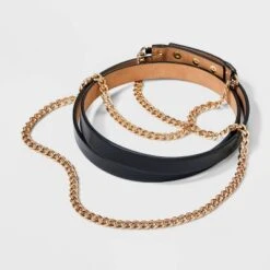 Women's Gold Chain Waist Belt - A New Day™ Black 5 Women's Gold Chain Waist Belt - A New Day™ Black -A New Day Shop GUEST b3f3d4d4 0c79 4d4c 8165 d9e783d62728