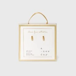 14K Gold Plated Ridge Hoop Earrings - A New Day™ -A New Day Shop GUEST b665a00c fcf4 4be6 ba89 3e55d274e1dc