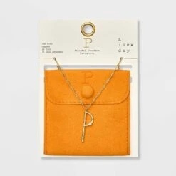 Gold Dipped Scattered Cubic Zirconia Initial Pendant Necklace - A New Day™ Gold -A New Day Shop GUEST c1d99bcd 851e 4d66 880c df39a365452a