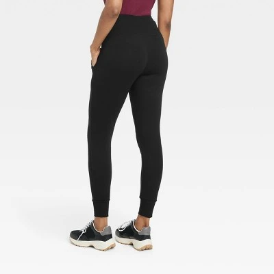 Women's Super Soft High Waisted Joggers With Pockets - A New Day™ Black 1 Women's Super Soft High Waisted Joggers With Pockets - A New Day™ Black