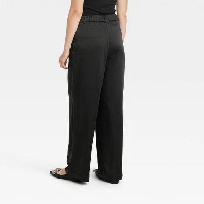Women's High-Rise Wide Leg Satin Pants - A New Day™ 1 Women's High-Rise Wide Leg Satin Pants - A New Day™