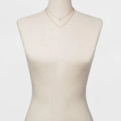 Delicate Layered Necklace - A New Day™ Gold