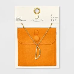Gold Dipped Scattered Cubic Zirconia Initial Pendant Necklace - A New Day™ Gold -A New Day Shop GUEST c4aad357 e656 4e3e 8f94 2d3eddbf45b4
