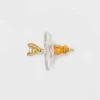 14K Gold Plated Cubic Zirconia And Bar Stud Duo Earrings - A New Day™