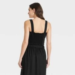 Women's Linen Slim Fit Tank Top - A New Day