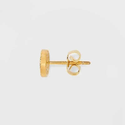 14K Gold Plated Cubic Zirconia Ball Pave Trio Stud Earring Set - A New Day™ Gold 1 14K Gold Plated Cubic Zirconia Ball Pave Trio Stud Earring Set - A New Day™ Gold