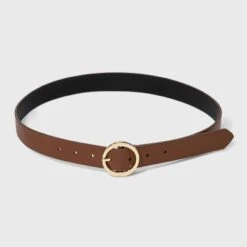 Women's Oval Tapered Center Bar Reversible Belt - A New Day™ Cognac/Black -A New Day Shop GUEST d47bd81b 33e1 4f0e 826c 04d46f8bb529