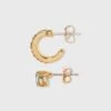 Crystal Mini Cuffs Hoops And Stud Earring Set 8pc - A New Day™ Gold