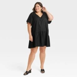 Women's Flutter Short Sleeve Mini Shift Dress - A New Day™ -A New Day Shop GUEST ddda7ef9 0ffd 420c 8ccc fbf33c821973