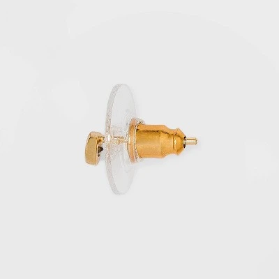 14K Gold Plated Cubic Zirconia Triple Circle Stud Earring Set 2pc - A New Day™ 1 14K Gold Plated Cubic Zirconia Triple Circle Stud Earring Set 2pc - A New Day™