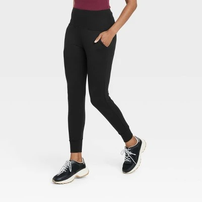 Women's Super Soft High Waisted Joggers With Pockets - A New Day™ Black 2 Women's Super Soft High Waisted Joggers With Pockets - A New Day™ Black - Image 2