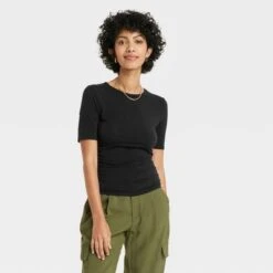 Women's Elbow Sleeve Slim Fit Crew Neck T-Shirt - A New Day™ -A New Day Shop GUEST e5341373 fea0 4e69 a995 230cbc9ba00b