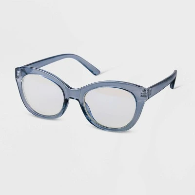 Women's Plastic Cateye Blue Light Filtering Reading Glasses - A New Day™ 1 Women's Plastic Cateye Blue Light Filtering Reading Glasses - A New Day™