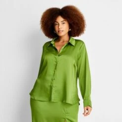 Women's Long Sleeve Button-Front Shirt - A New Day™ -A New Day Shop GUEST eeeb506d e18c 4efa 8ebe 98647c30c3a2