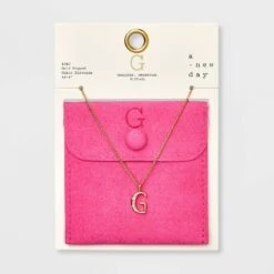 Gold Dipped Cubic Zirconia Initial Pendant Necklace - A New Day™ Gold 29 Gold Dipped Cubic Zirconia Initial Pendant Necklace - A New Day™ Gold -A New Day Shop GUEST ef036168 10ba 4431 a817 cf751b71e8a3