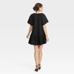Women's Flutter Short Sleeve Mini Shift Dress - A New Day™