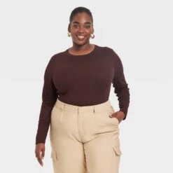 Women's Long Sleeve Slim Fit Crewneck T-Shirt - A New Day™ -A New Day Shop GUEST ff9d5f92 85f8 4dc8 bb3e 72d32cdb94fd